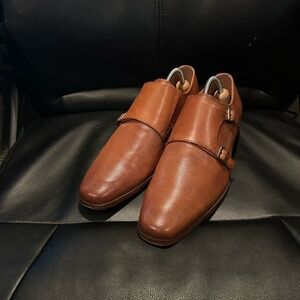 Aldo Marinho Cognac Leather Dress Shoes
